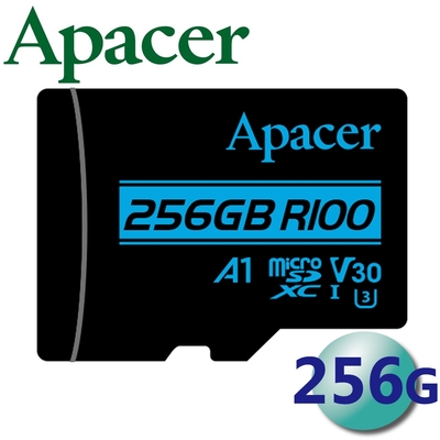 Apacer 宇瞻 256G 100MB/s microSDXC A1 U3 V30記憶卡