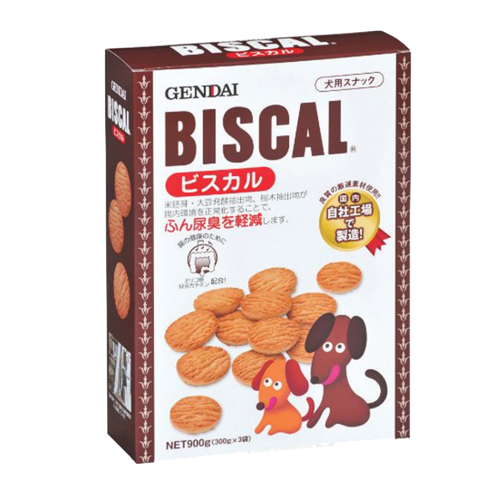 日本GENDAI現代-BISCAL必吃客消臭餅乾 900g(300gX3袋) (OD0203) 兩入組