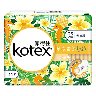 靠得住暖心香氛梔子花衛生棉日用超薄23cm11片x24包/箱