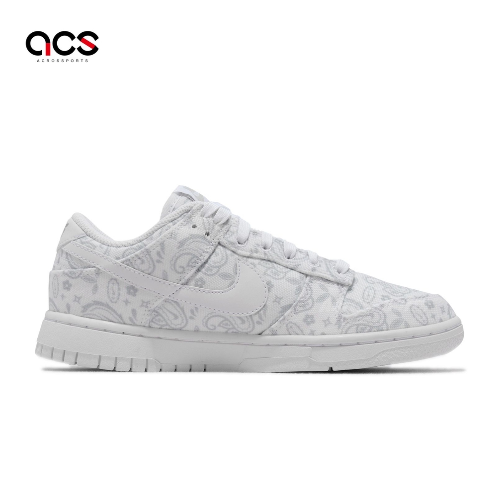 Nike 休閒鞋Wmns Dunk Low ESS 女鞋白灰腰果花變形蟲White Paisley