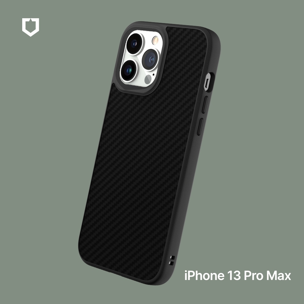 犀牛盾iPhone 13 Pro Max(6.7吋)SolidSuit防摔背蓋手機殼-碳纖維紋路