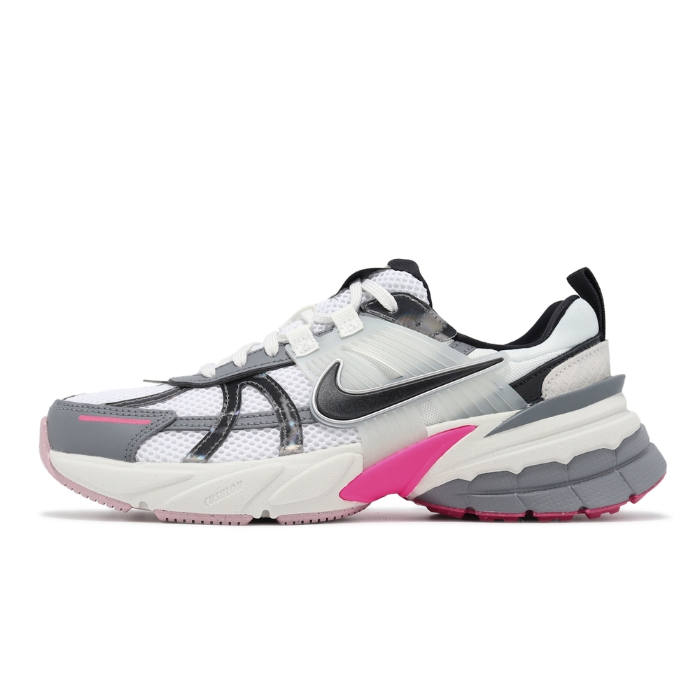 Nike 休閒鞋Wmns V2K Run 女鞋灰粉紅銀復古運動鞋FZ5061-100