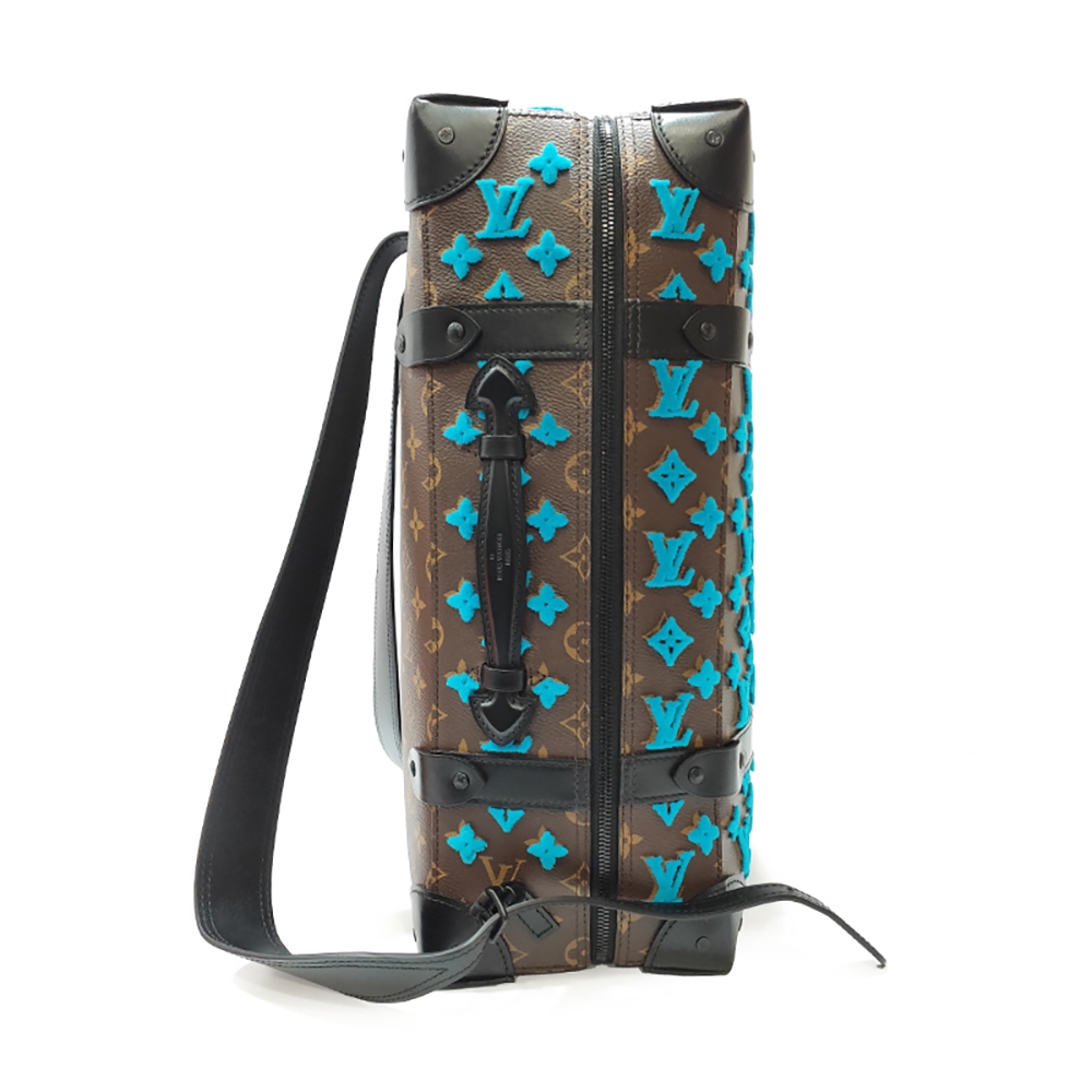 Louis Vuitton Soft Trunk Backpack Monogram Tuffetage PM Turquoise