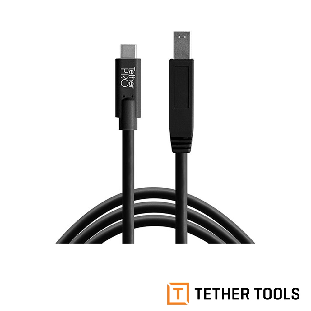 Tether Tools CUC3415-BLK USB-C 轉 USB 3.0 Type B 傳輸線-黑色 4.6m