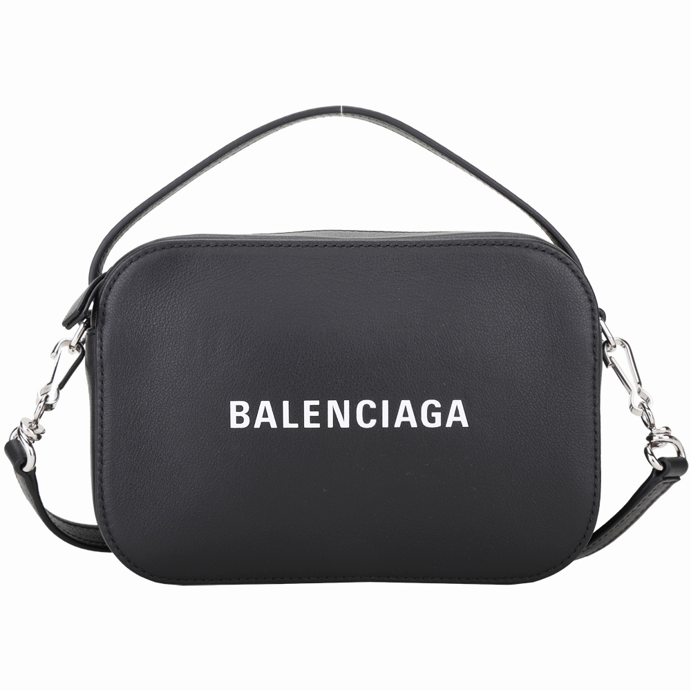 BALENCIAGA Everyday XS 品牌字母小牛皮兩用包(黑色) | 歐系精品包