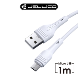 【JELLICO】輕巧系列 3.1A快充Mirco-B充電傳輸線 1M/JEC-A18-WTM