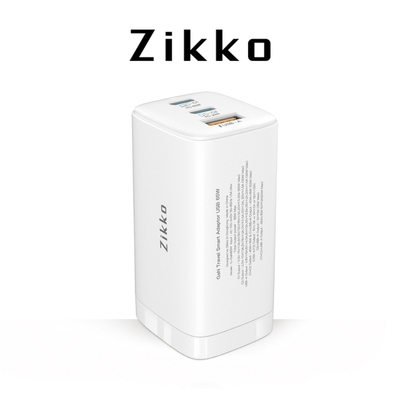 Zikko 65W GaN氮化鎵PD三孔快充充電器+C to C快充線組合包