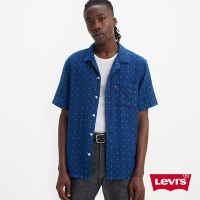 Levis 男款 寬鬆版短袖襯衫 / 海島手工紡織風格