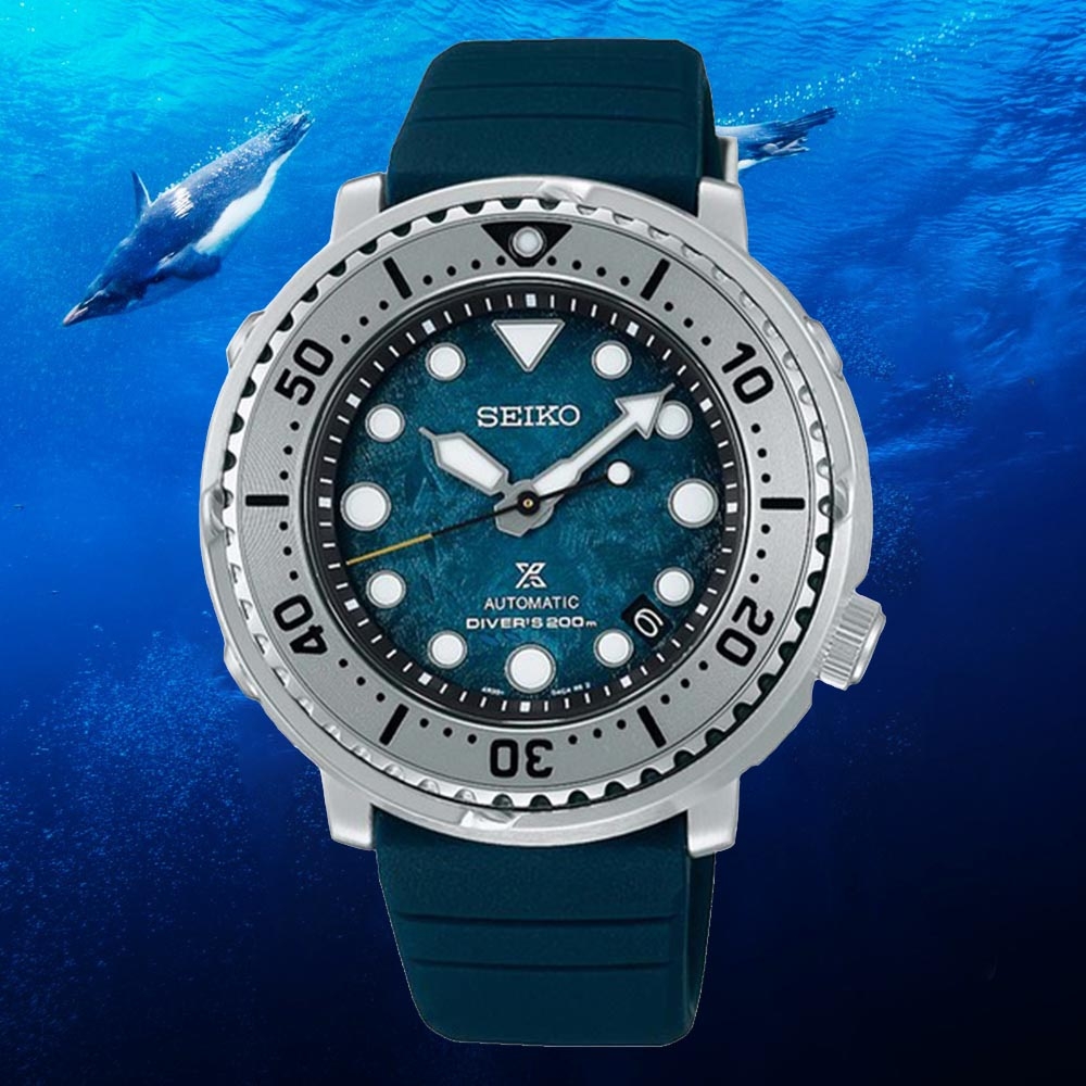 SEIKO精工 PROSPEX愛海洋系列 企鵝悠遊潛水機械腕錶 母親節 禮物 (4R35-04Z0G/SRPH77K1) SK044