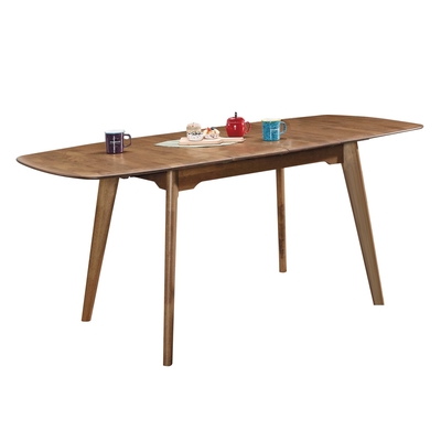 文創集 史艾可 實木4.3尺拉合伸縮功能性餐桌-130x80x76cm免組