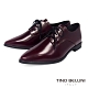 Tino Bellini義大利進口細緻質感牛皮綁帶皮鞋_酒紅 product thumbnail 1