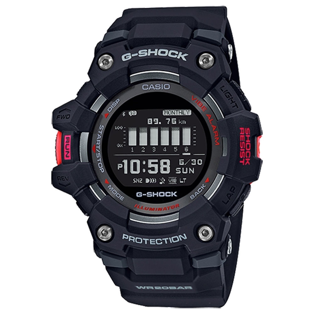 CASIO 卡西歐 G-SHOCK G-SQUAD 智能藍牙多功能運動電子錶 送禮推薦 GBD-100-1