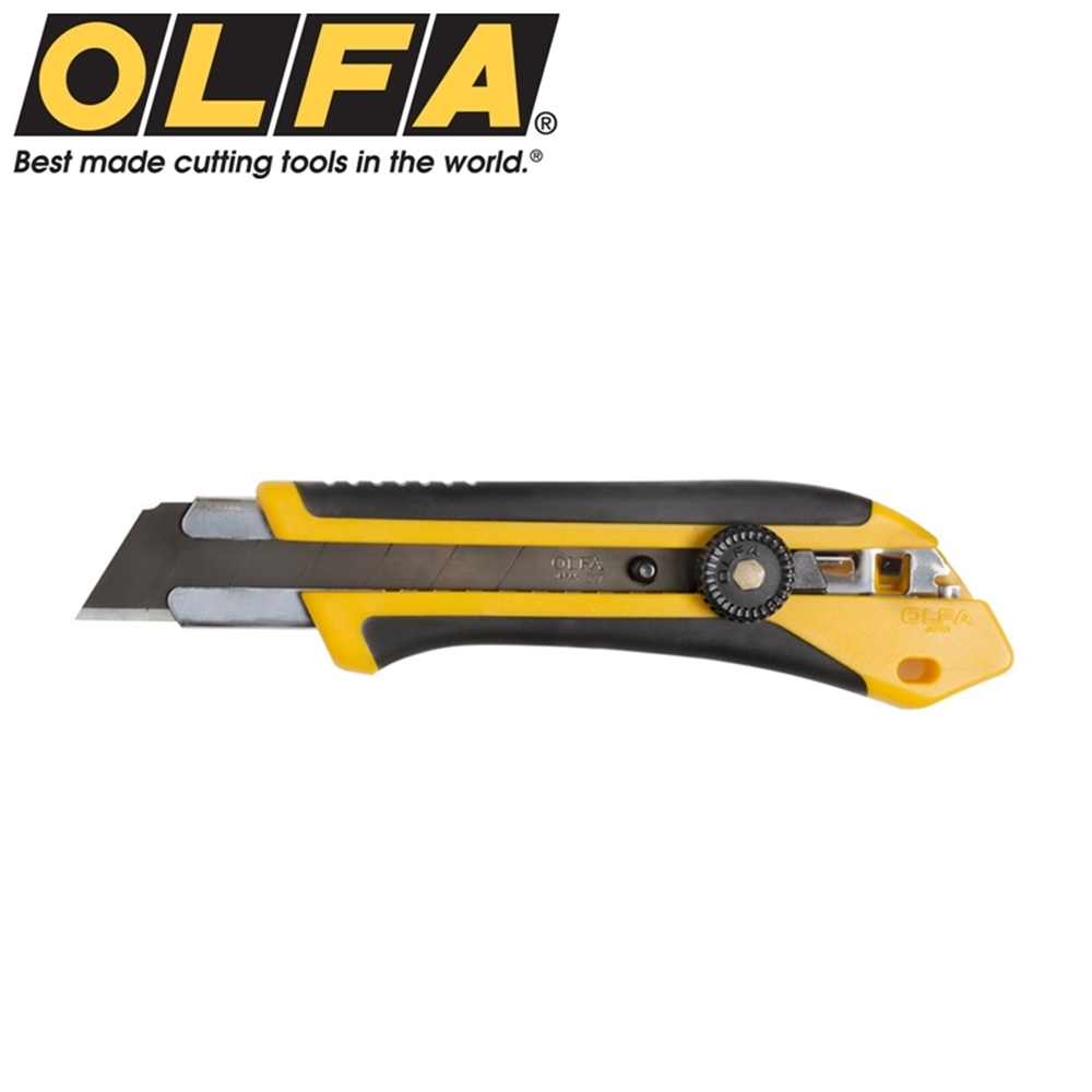 日本OLFA美工刀X系列曲線彈性握把XH-1特大型美工刀(超重型;25mm大刀刃;玻璃纖維刀柄)