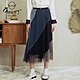 OUWEY歐薇 層次漸層色塊壓摺網紗裙(藍)3213072229 product thumbnail 1