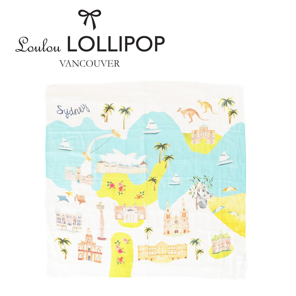 加拿大Loulou lollipop 竹纖維透氣包巾120x120cm-澳洲雪梨