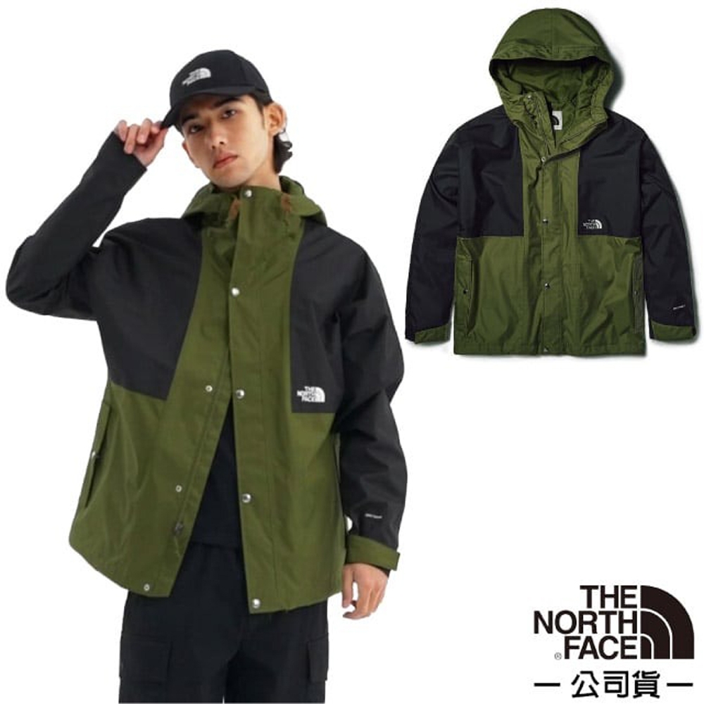 The North Face 男 M 78 RAIN TOP JACKET 戶外休閒防風防潑水外套.夾克.風衣_5JZJ-PIB 森林綠