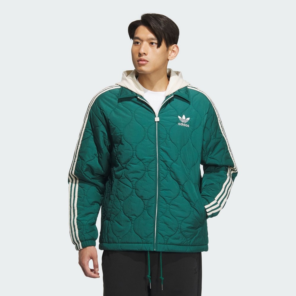 ADIDAS CLS SP JKT M 三葉草 男休閒外套-綠-IW6285