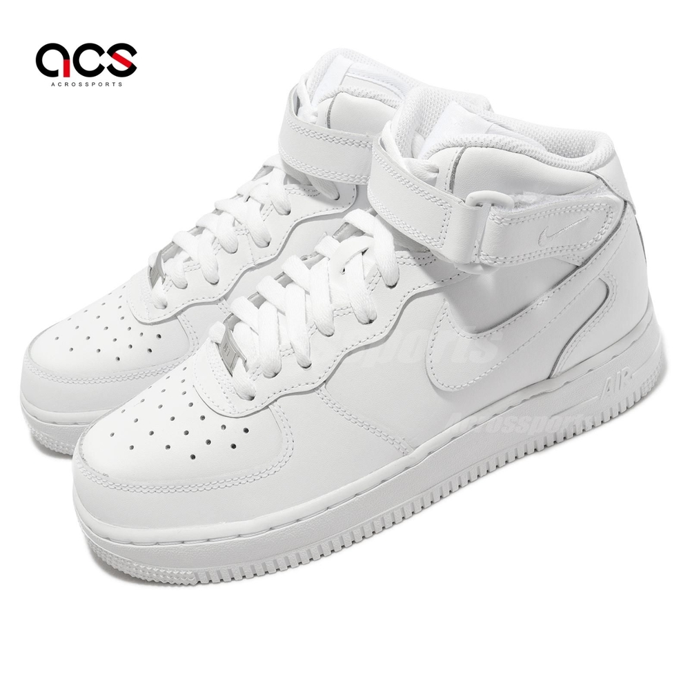 Nike 休閒鞋 Air Force 1 Mid LE GS 大童 女鞋 白 全白 AF1 中筒 DH2933-111 product image 1