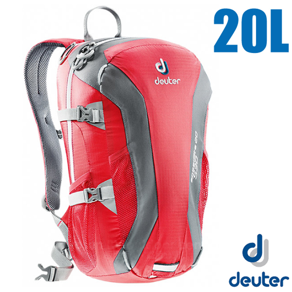 【德國 Deuter】Speed Lite 20L 輕量級透氣登山健行背包_紅/深紅