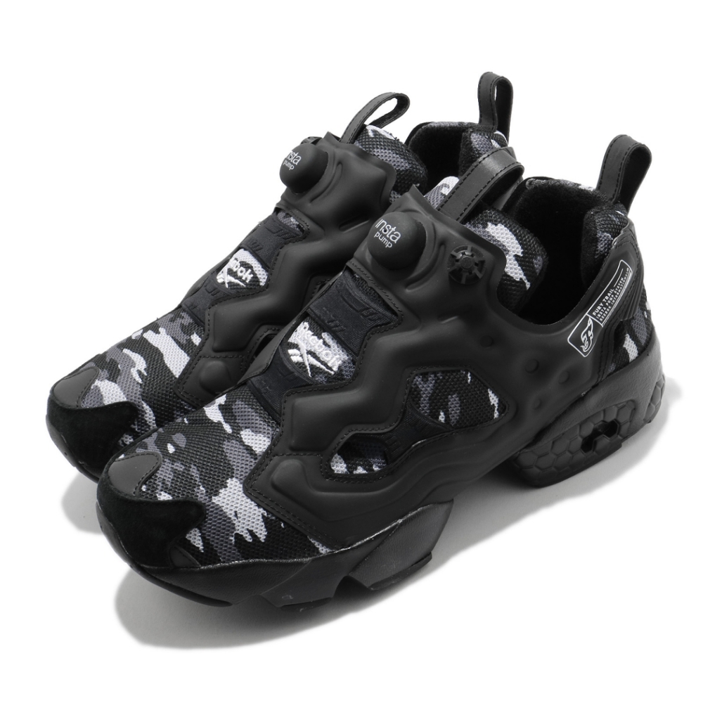 Reebok 休閒鞋 Instapump Fury 運動 男女鞋 經典款 舒適 避震 充氣科技 戶外 反光 黑 白 FZ1286