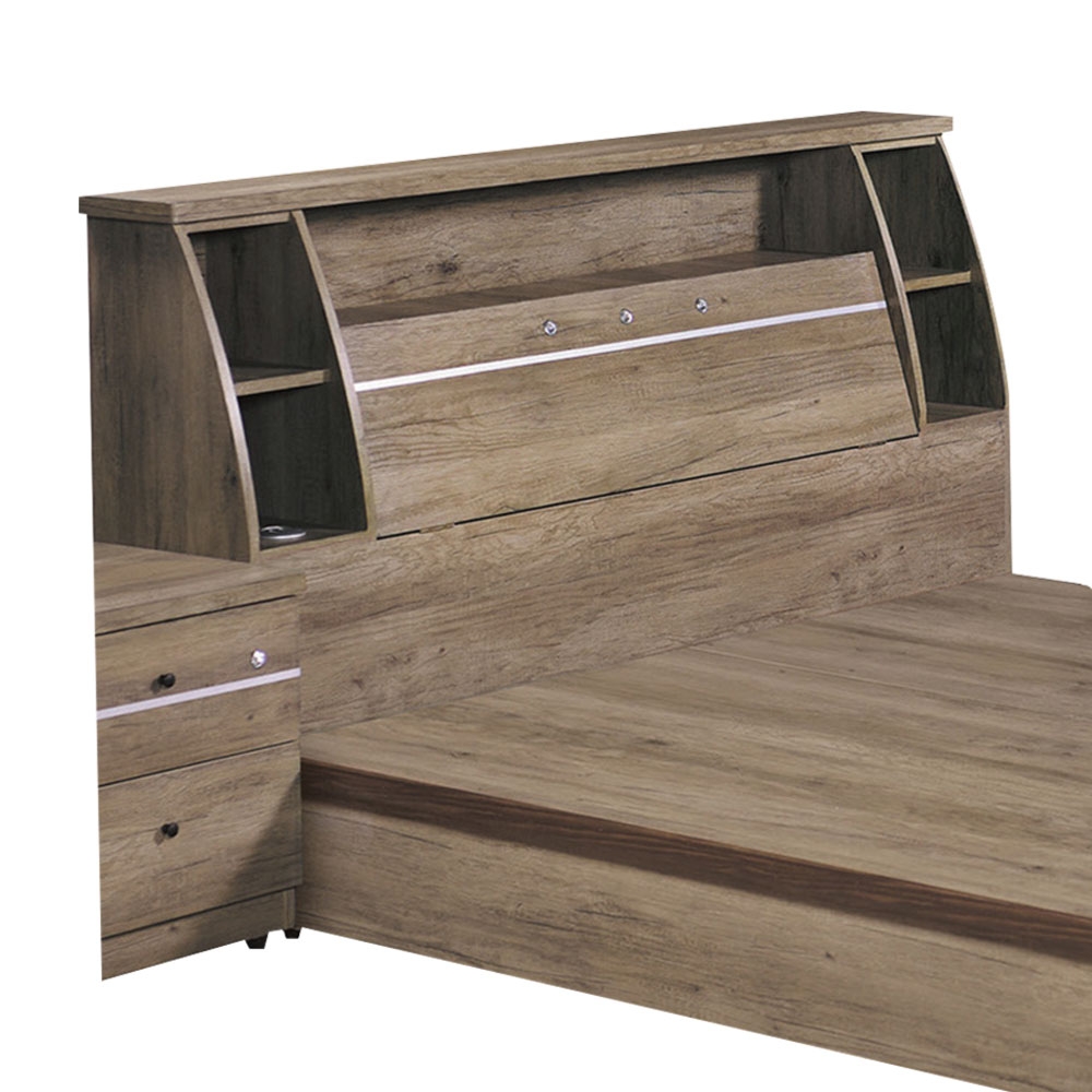 【文創集】查莫 現代5尺雙人床頭箱(不含床底)-154.5x30x92cm免組