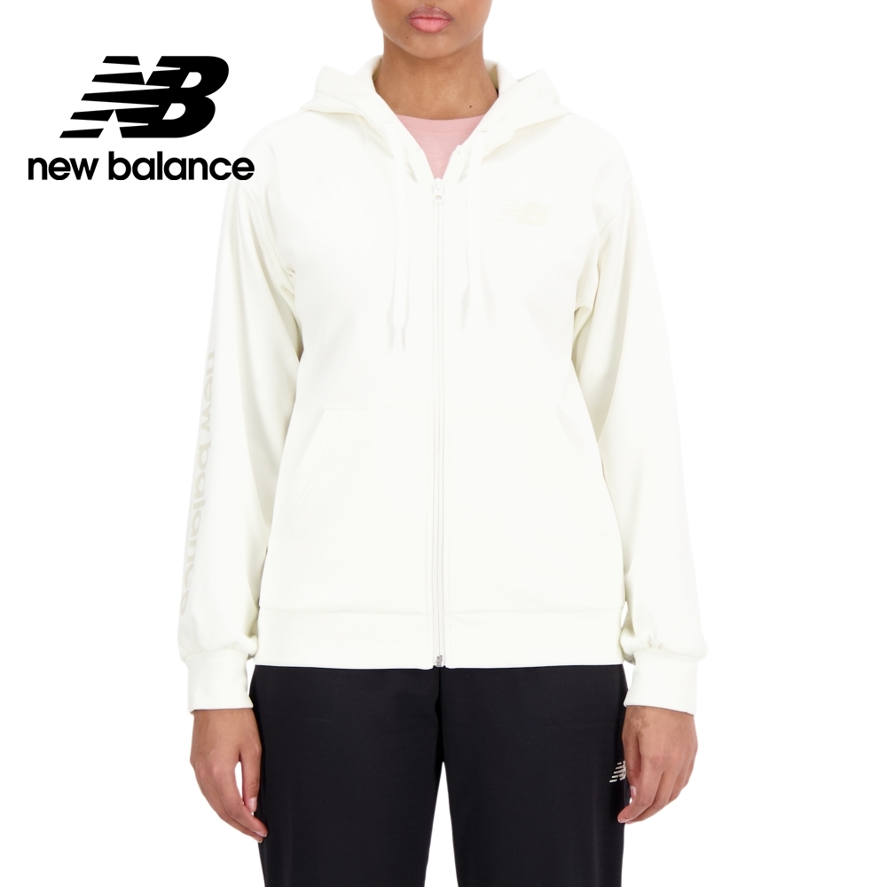 【New Balance】 機能保暖吸濕排汗連帽刷毛外套_女性_米杏色_AWJ33186SST