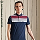 SUPERDRY 男裝 短 POLO  ACADEMY STRIPE 海軍藍 product thumbnail 1