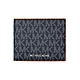 MICHAEL KORS COOPER銀字LOGO PVC6卡對折短夾(黑x霓虹藍) product thumbnail 1