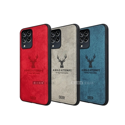 DEER 三星 Samsung Galaxy M53 5G 北歐復古風 鹿紋手機殼 保護殼 有吊飾孔