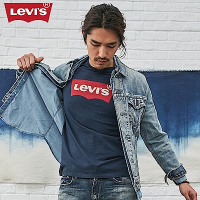 Levis 男款 短袖T恤 / 修身版型 / 經典LOGO TEE / 藍