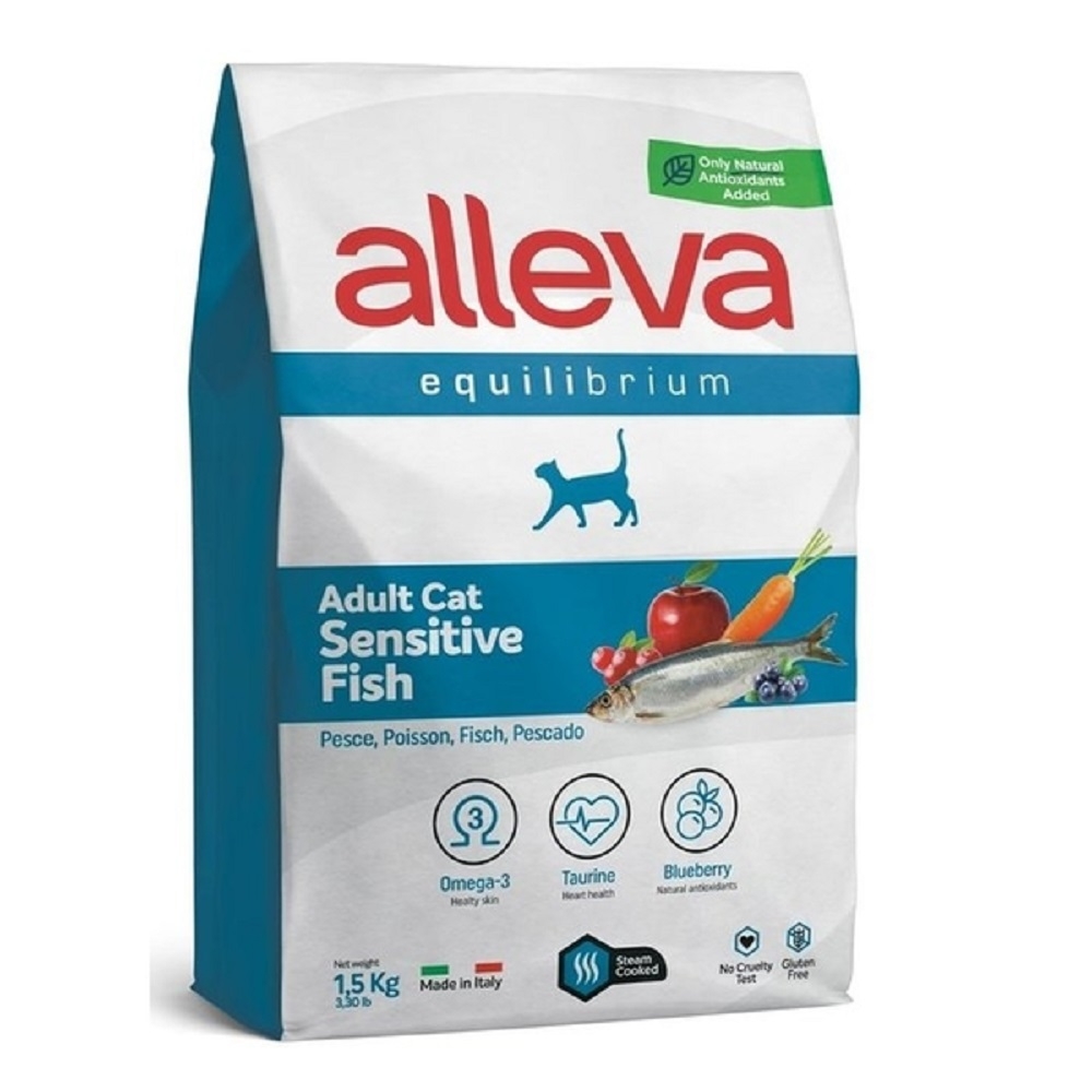 【3入組】義大利alleva艾雷雅均衡照護系列-低敏深海魚-成貓 0.4kg (P61031)(購買第二件都贈送寵鮮食零食*1包)