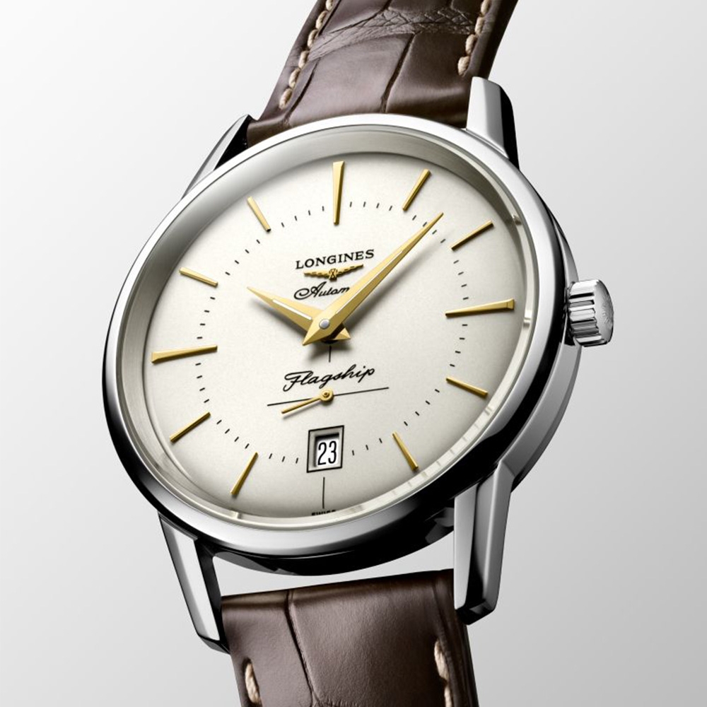 LONGINES 浪琴 官方授權 經典復刻旗艦機械腕錶 新年禮物 38.5mm / L4.795.4.78.2