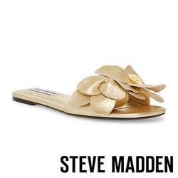 STEVE MADDEN-MELENA 花花平底涼拖鞋-金色