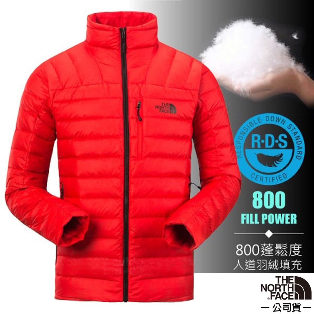 【The North Face】男 800FPl 超輕保暖鵝絨羽絨外套.防風夾克.雪衣_3CF8-7D8 紅