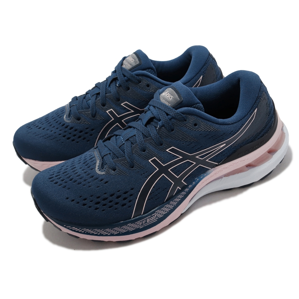 Asics 慢跑鞋 GEL-Kayano 28 D 寬楦 女鞋 亞瑟士 高支撐 旗艦款 回彈 緩震 亞瑟膠 藍 粉 1012B046402