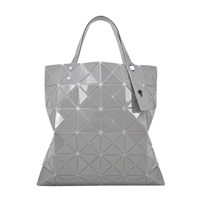 ISSEY MIYAKE 三宅一生 BAOABO粉彩透光6x6亮面手提包-灰