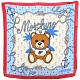 MOSCHINO 水手泰迪熊紅藍方框絲質方巾 product thumbnail 1