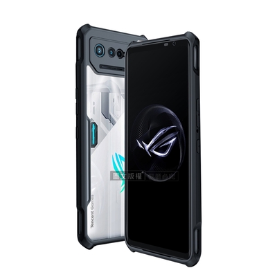 XUNDD訊迪 軍事防摔 ASUS ROG Phone 7 Ultimate 鏡頭全包覆 清透保護殼 手機殼(夜幕黑)