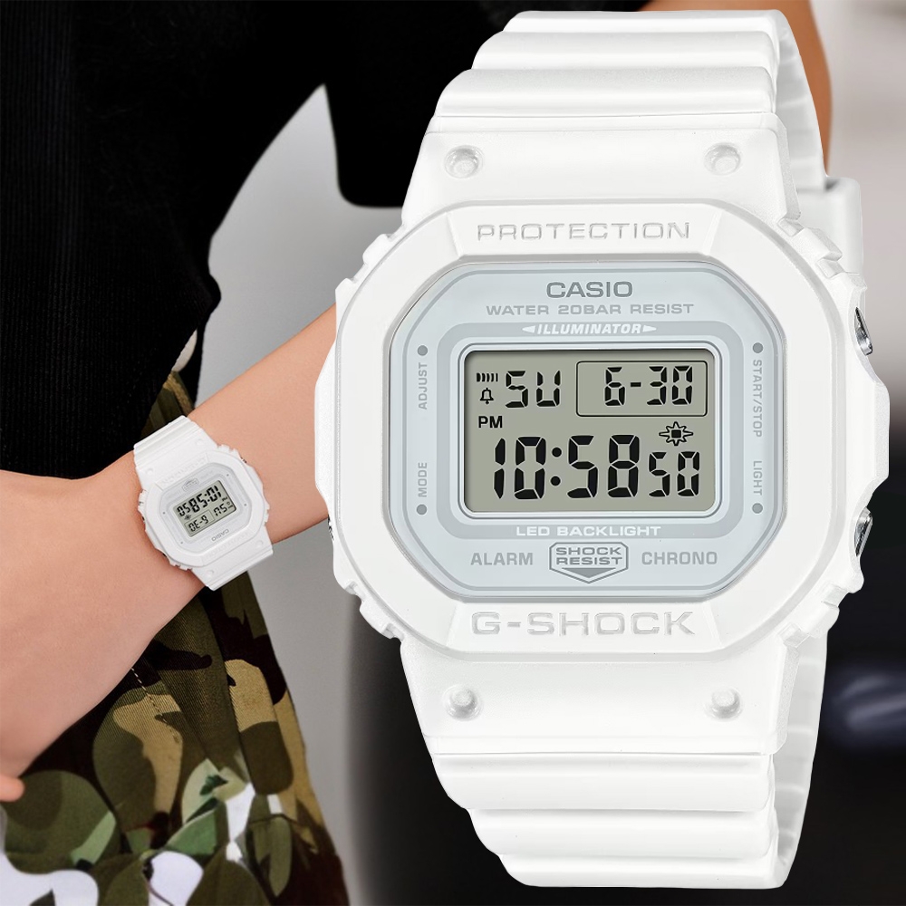 CASIO 卡西歐 G-SHOCK 經典輕巧電子腕錶 母親節 禮物 40.5mm / GMD-S5600BA-7