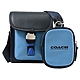 COACH Charter North/South 經典烙印LOGO撞色二合一斜背小包(深藍/藍) product thumbnail 1