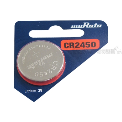 muRata村田(原SONY) 鈕扣型 鋰電池 CR2450 (5顆入) 3V