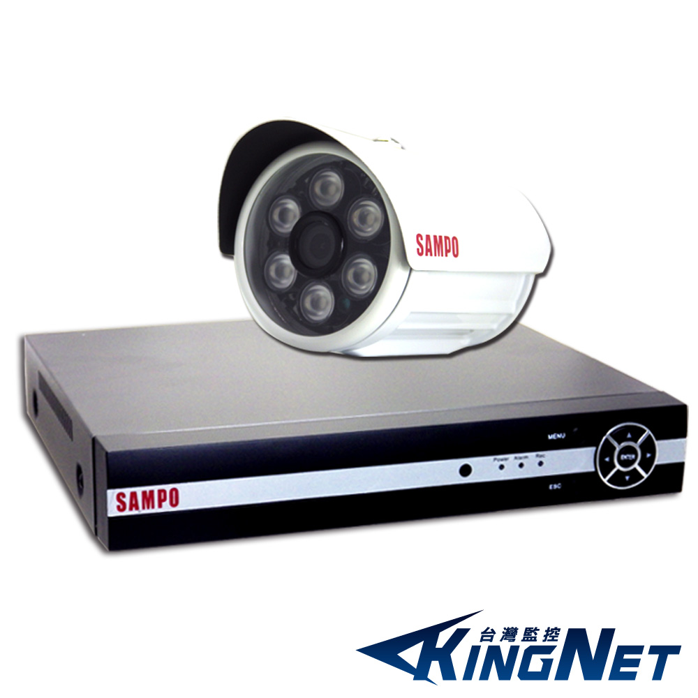 監視器攝影機 - KINGNET 聲寶SAMPO 1080P 4路1支主機套餐 DVR
