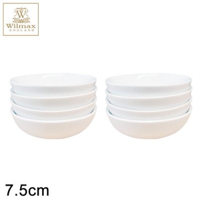 英國 WILMAX 圓型白瓷調味料碟/醬料碟/小碟子-6入組7.5CM