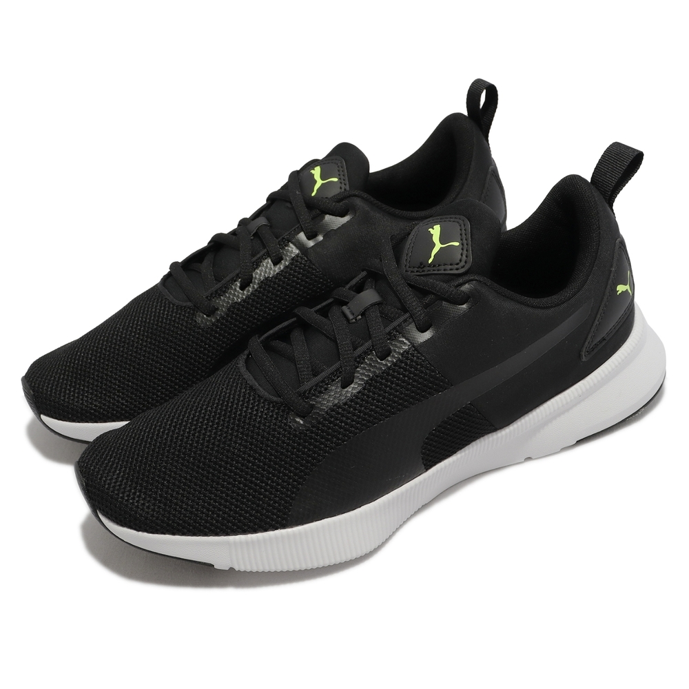 Puma 慢跑鞋 Flyer Runner 黑 螢光黃 男鞋 透氣 網布 緩震 輕量 運動鞋 19225713