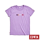 EDWIN 圓點刺繡印花短袖T恤-女-灰紫色 product thumbnail 1