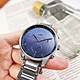 TOMMY HILFIGER / 簡約雙眼 休閒都會 星期日期 不鏽鋼手錶-藍色/44mm product thumbnail 1