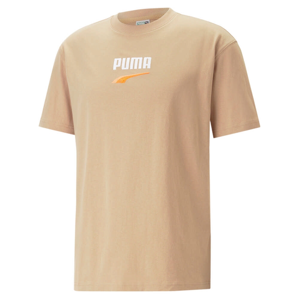 PUMA 流行系列Downtown Logo 男短袖上衣-卡其-53824889