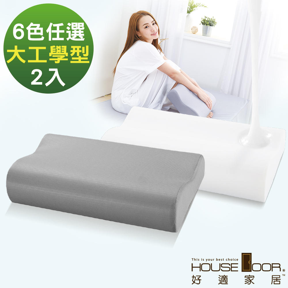 House Door 歐美熱銷款 大和防蹣抗菌表布 工學型釋壓記憶枕-大尺寸2入 product image 1