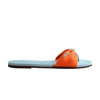 Havaianas You St Tropez Basic 女鞋 藍橘色 平底涼鞋 拖鞋 4146086-2404W