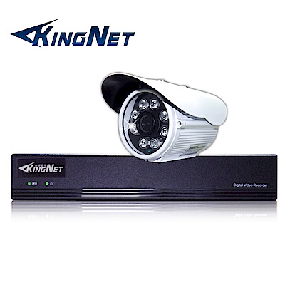 監視器攝影機 KINGNET 4路4MP監控主機 + 1支 HD 1080P 防水槍型